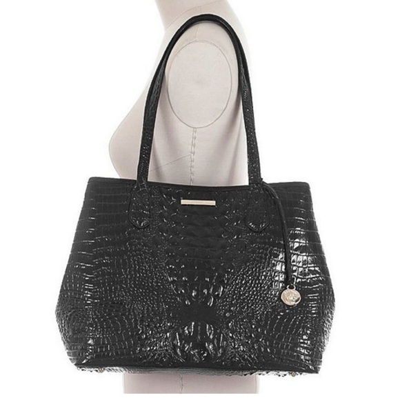 Brahmin Medium “Julian” Croc-Embossed Leather Bag - Picture 16 of 16